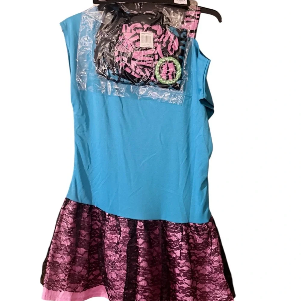 California Costumes Valley Girl Blue and Pink‎ Girls Pop Star Dress